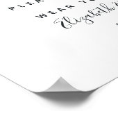 Masken für Hochzeitsmasken in Navy Blue, Gold & Si Poster (Ecke)