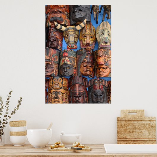Masken, Guatemala Poster (Küche)