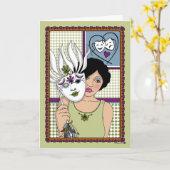 Masken Ihrer Gefühle_A_Gruß Karte (Gelbe Blume)