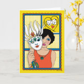 Masken Ihrer Gefühle_B_Gruß Karte (Gelbe Blume)