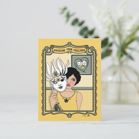 Masken Ihrer Gefühle_C_ Postkarte (Stehend Vorderseite)