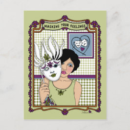 Masken Ihrer Gefühls_A_ Postkarte