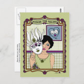 Masken Ihrer Gefühls_A_ Postkarte (Vorne/Hinten)