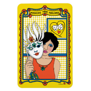 Masken Ihres Gefühls_B_4x6 Kühlschrank Magnet