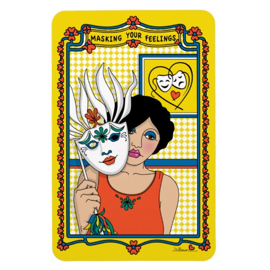 Masken Ihres Gefühls_B_4x6 Kühlschrank Magnet (Vertikal)