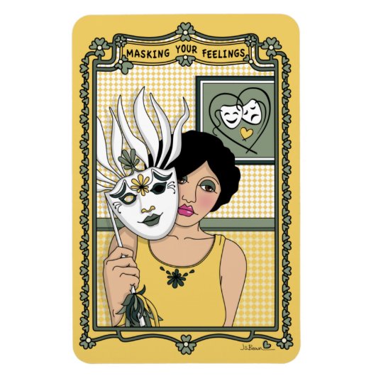 Masken Ihres Gefühls_C_4x6 Kühlschrank Magnet (Vertikal)