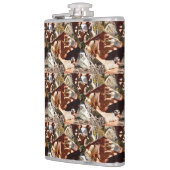 Masken in Dreiecken, Hüftkolben Flachmann (Links)