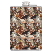 Masken in Dreiecken, Hüftkolben Flachmann (Rückseite)