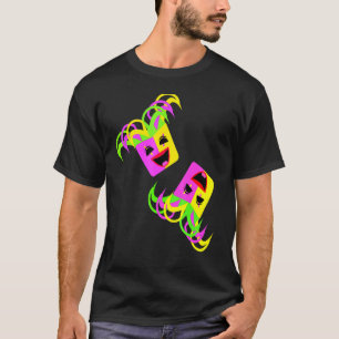 Masken lachen lebendige Farbe T-Shirt