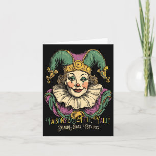 Masken Mardi Bekleidung Kostüme Vintage Mardi Gras Karte