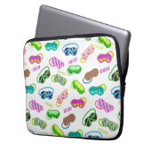 Masken-Muster Laptopschutzhülle (Vorderseite Links)