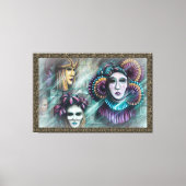 Masken von Venedig Leinwanddruck (Vorderseite)