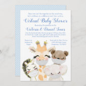 Maskenantrieb für Kleinkinder mit Covid Babydusche Einladung (Vorne/Hinten)