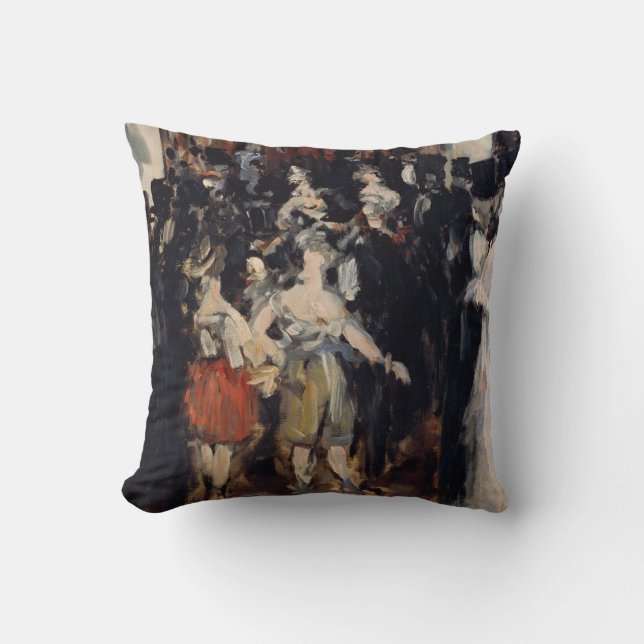 Maskenball an der Oper durch Edouard Manet Kissen (Vorderseite)
