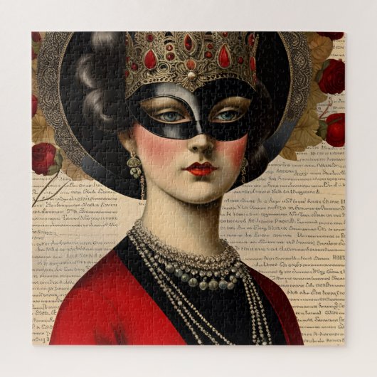 Maskenball-Frau Puzzle (Vertikal)