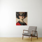 Maskenball Frau Wandteppich (Beispiel)