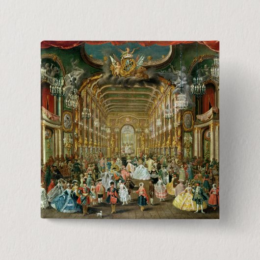 Maskenball im Hoftheater, Bonn, 1754 Button (Vorderseite)