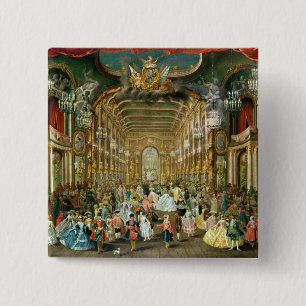 Maskenball im Hoftheater, Bonn, 1754 Button