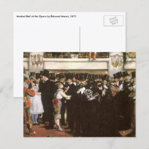 Maskenball in der Oper von Edouard Manet Postkarte