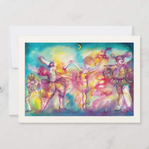 MASKENBALL, Mardi Gras Masken, Tanz, Musik Einladung