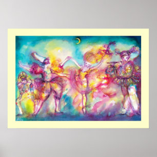 Maskenball,Mardi Gras Masken,Tanz,Musik Poster
