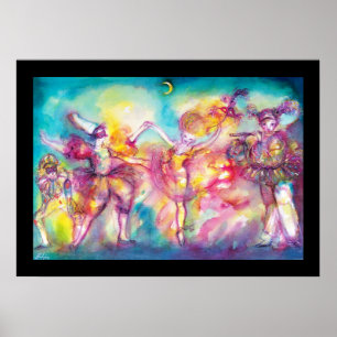 MASKENBALL,Mardi Gras Masken,Tanz,Musik Poster