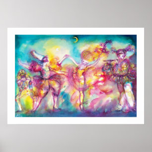 Maskenball,Mardi Gras Masken,Tanz,Musik Poster