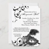 Maskenball-Maske Maskenbildhauer Halloween-Teil Einladung (Vorderseite)