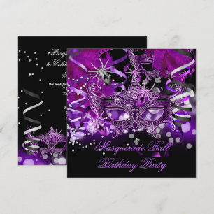 Maskenball-Maske Spinne Lila Gothic Einladung
