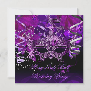 Maskenball-Maske Spinne Lila Gothic Einladung