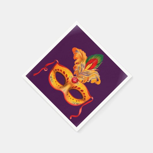 Maskenball oder Party in Venedig Serviette (Ecke)