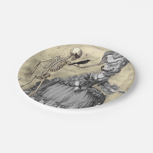 Maskenball Pappteller (Schrägansicht)