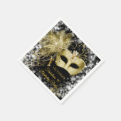Maskenball-Party Servietten (Ecke)