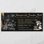 Maskenball-Sneaker-Ball-schwarz & gold Geburtstag (Vorderseite)