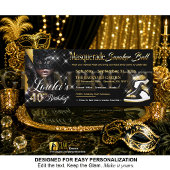 Maskenball-Sneaker-Ball-schwarz & gold Geburtstag