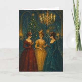 Maskenball-Weihnachtskarte Karte