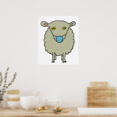 Maskenbekämpfungsschaf Poster (Küche)