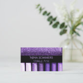 Maskenbildner-bezaubernde violette visitenkarte (Stehend Vorderseite)