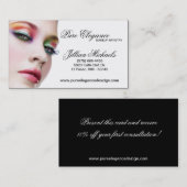 Maskenbildner bilden Frauen-Visitenkarte Visitenkarte (Vorne/Hinten)