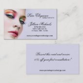 Maskenbildner bilden Frauen-Visitenkarte Visitenkarte (Vorne/Hinten)