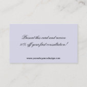 Maskenbildner bilden Frauen-Visitenkarte Visitenkarte (Rückseite)