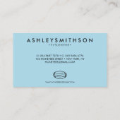 Maskenbildner Blau Visitenkarte (Rückseite)