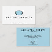 Maskenbildner Blau Visitenkarte (Vorne/Hinten)
