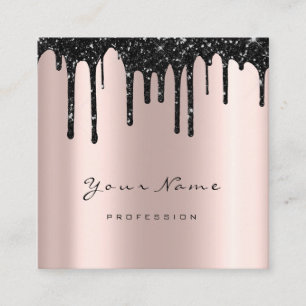 Maskenbildner, der Brauen schwarzes Quadratische Visitenkarte