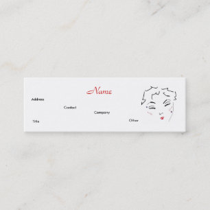 Maskenbildner Diva Lips I Mini Visitenkarte