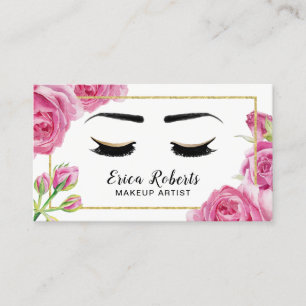 Maskenbildner-elegante Blumensalon-Verabredung Terminkarte