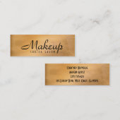 Maskenbildner-glänzende kupferne dünne mini visitenkarte (Vorne/Hinten)