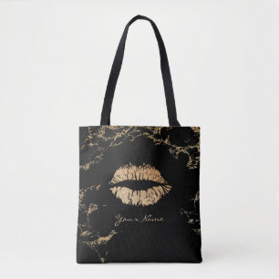 Maskenbildner-Goldlippenmodernes Schwarzes u. Tasche