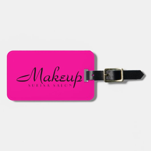 Maskenbildner - Hot Pink Gepäckanhänger (Vorderseite horizontal)