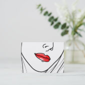 Maskenbildner-Illustration Visitenkarte (Stehend Vorderseite)